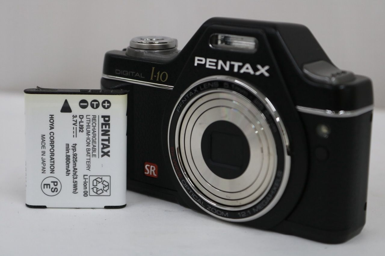 【返品保証】 ペンタックス Pentax Optio I-10 ブラック 5x バッテリー付き コンパクトデジタルカメラ e13447