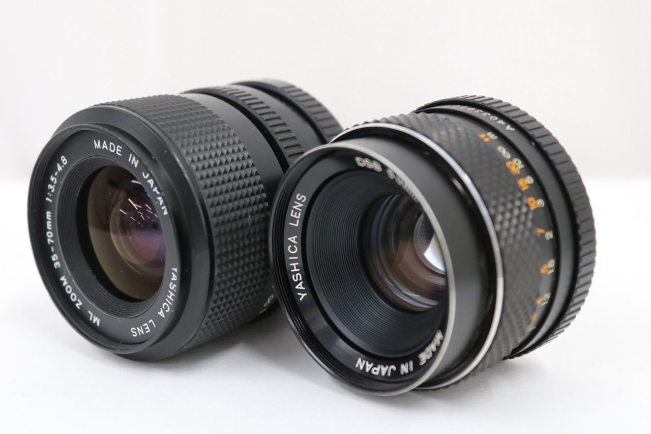 【返品保証】 【2点まとめ売り】ヤシカ Yashica ML ZOOM 35-70mm F3.5-4.8 DSB 50mm F1.9 レンズ e13416