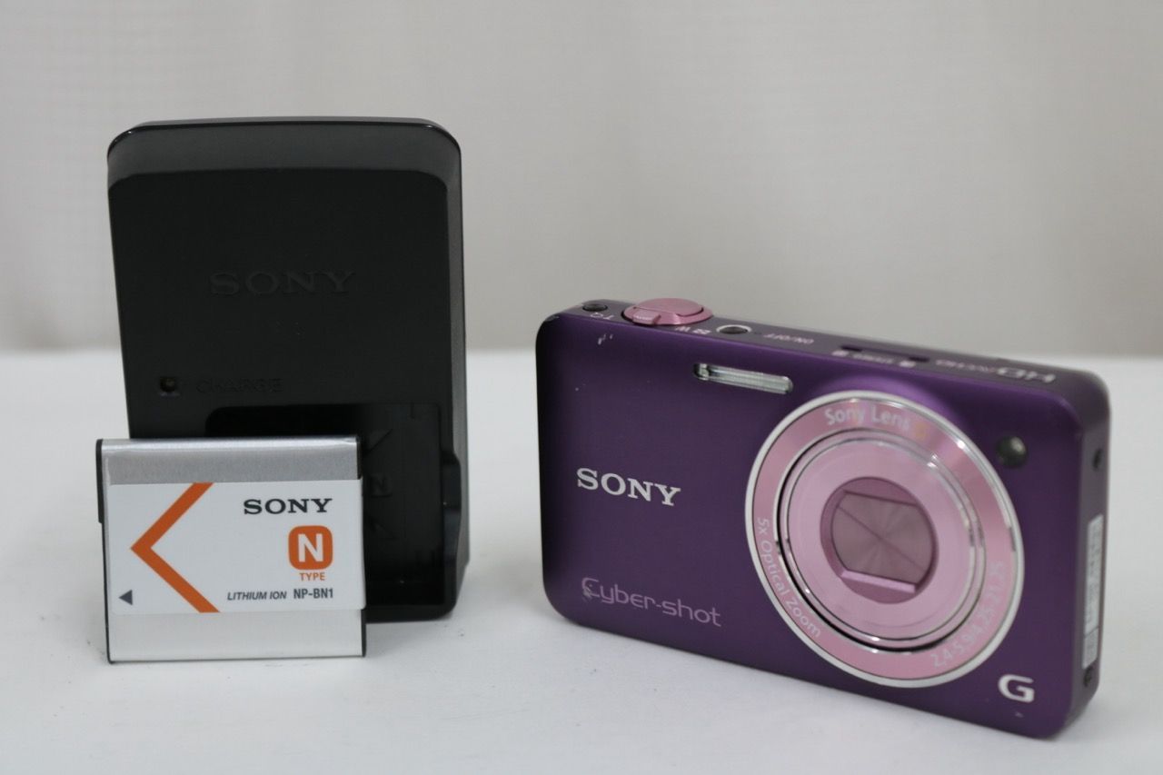 【返品保証】 ソニー Sony Cyber-shot DSC-WX5 5x パープル バッテリー チャージャー付き e13422