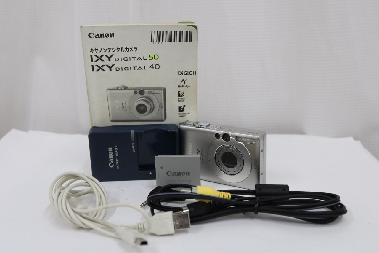 【返品保証】 キャノン Canon IXY DIGITAL 50 3x バッテリー チャージャー付き コンパクトデジタルカメラ e13423