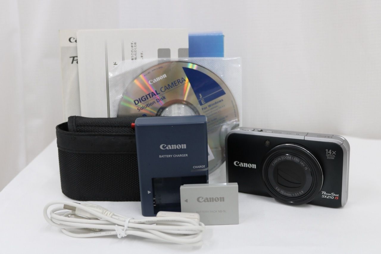【返品保証】 【元箱付き】キャノン Canon Power Shot SX210 IS 14x 付属品多数 コンパクトデジタルカメラ e13425