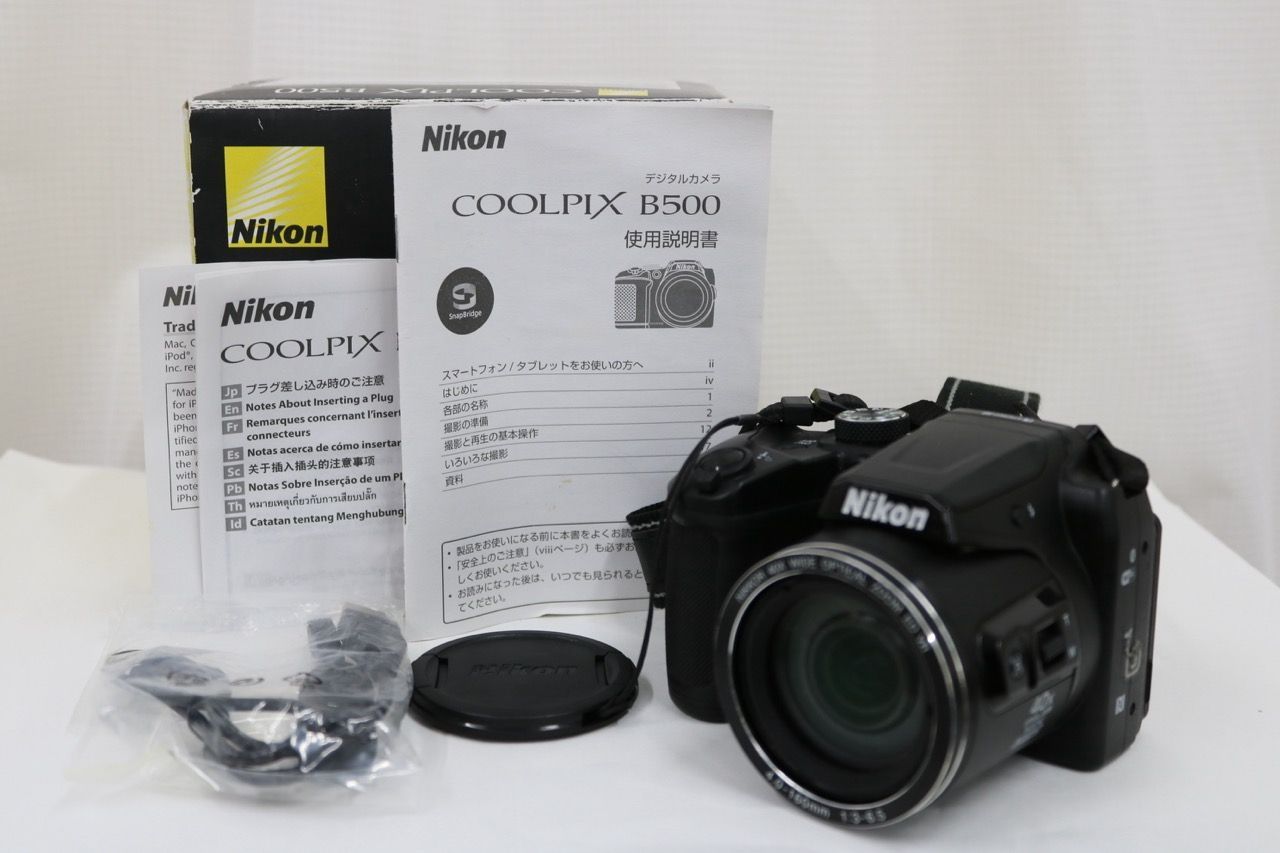 【返品保証】 【元箱付き】ニコン Nikon COOLPIX B500 40x ブラック コンパクトデジタルカメラ e13427