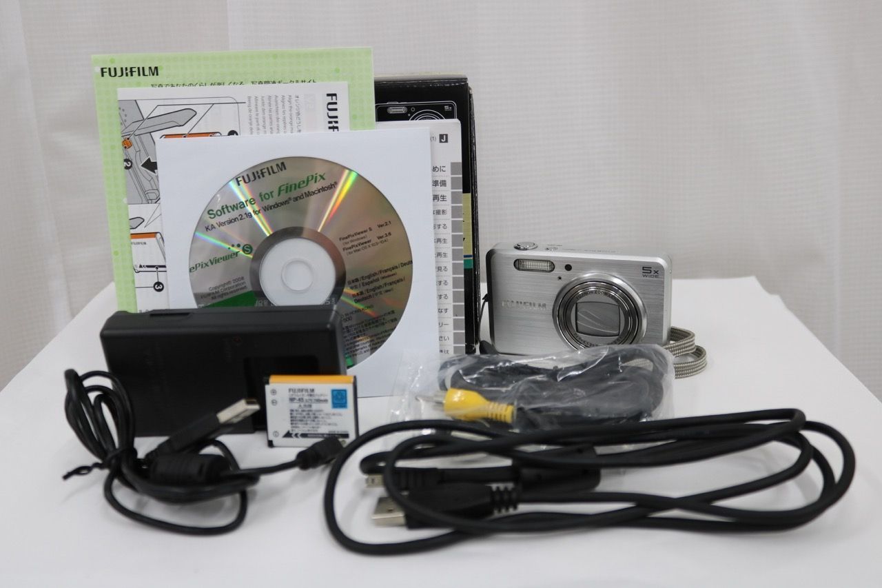 【返品保証】 【元箱付き】フジフィルム Fujifilm FINEPIX J150w 5x バッテリー チャージャー付き e13429