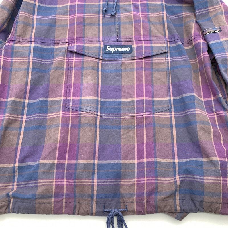 中古品】 SUPREME COTTON UTILITY ANORAK PLAID シュプリーム