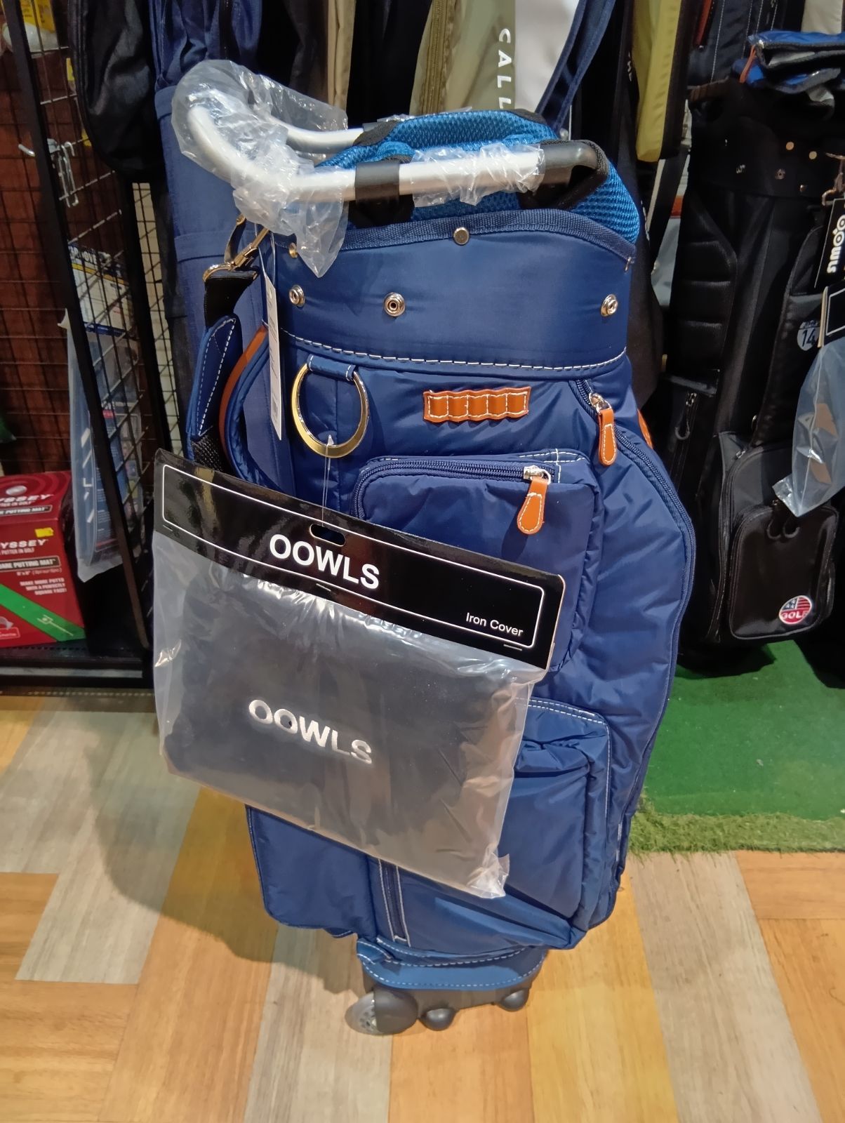 Cb【新品未使用品】【アイアンカバー付き】OOWLS キャスター付き キャディバッグ メンズサイズ 9.5型 47インチ対応 ゴルフバッグ カートタイプ JYPRF24TCB 【ジーパーズオリジナル】(大崎店)
