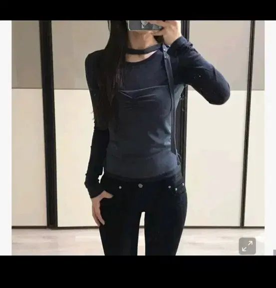 ミセキSEOUL ソウル シースルー ロング スリーブ ブラック