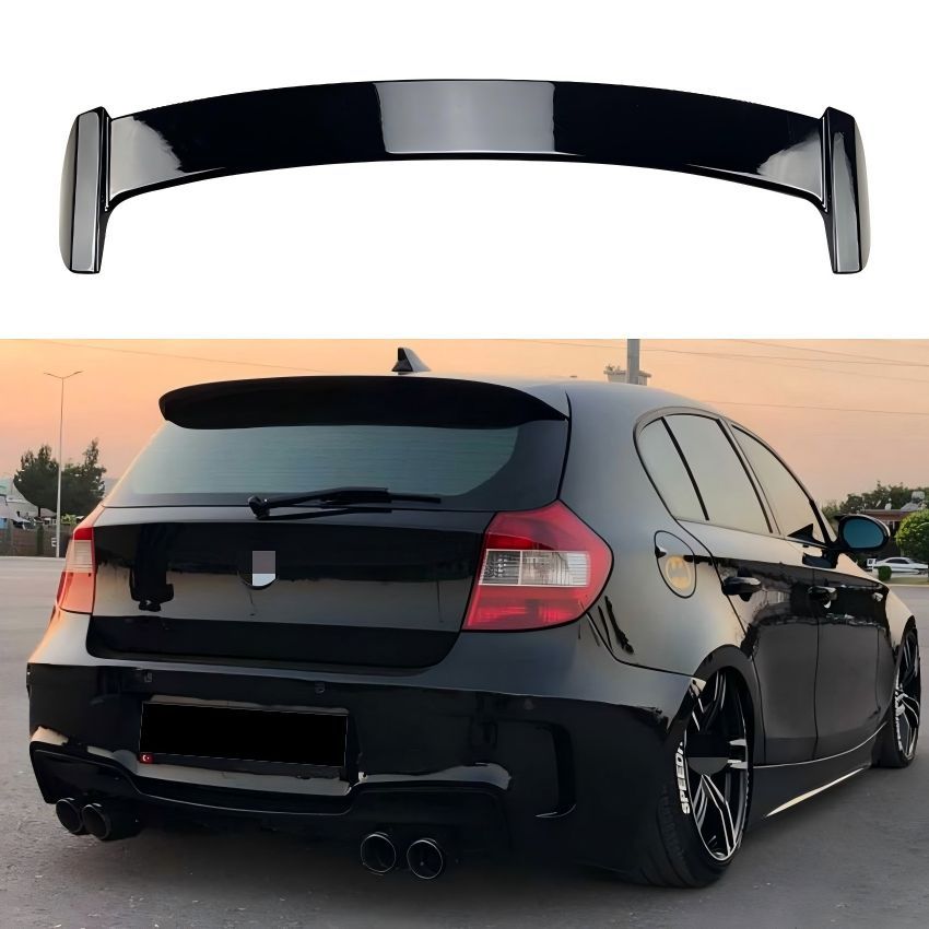 BMW 1シリーズ 1 Series E81 E87 2005-2011 118i 120i対応 ルーフスポイラー リアウイング リアスポイラー ABS製 ピアノブラック 外装パーツ 後方まわりを引き締めるスポーティデザイン 光沢仕上げ ドレスアップ用