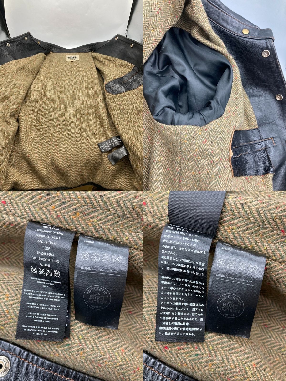 LEATHER BOMU レザーボム 馬革 ホースハイド レザージャケット サイズ