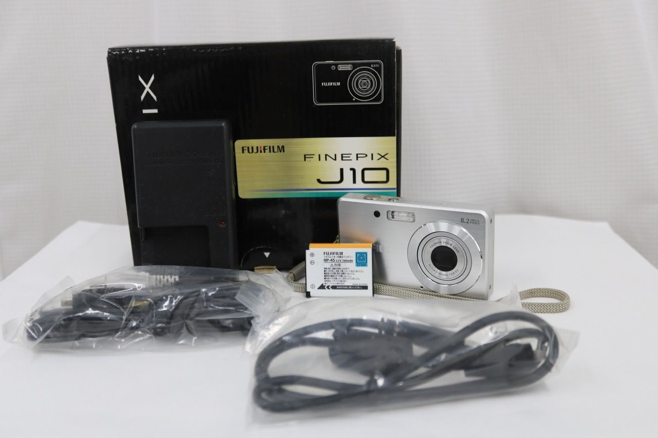 【返品保証】 【元箱付き】フジフィルム Fujifilm FINEPIX J10 バッテリー チャージャー付き e13468