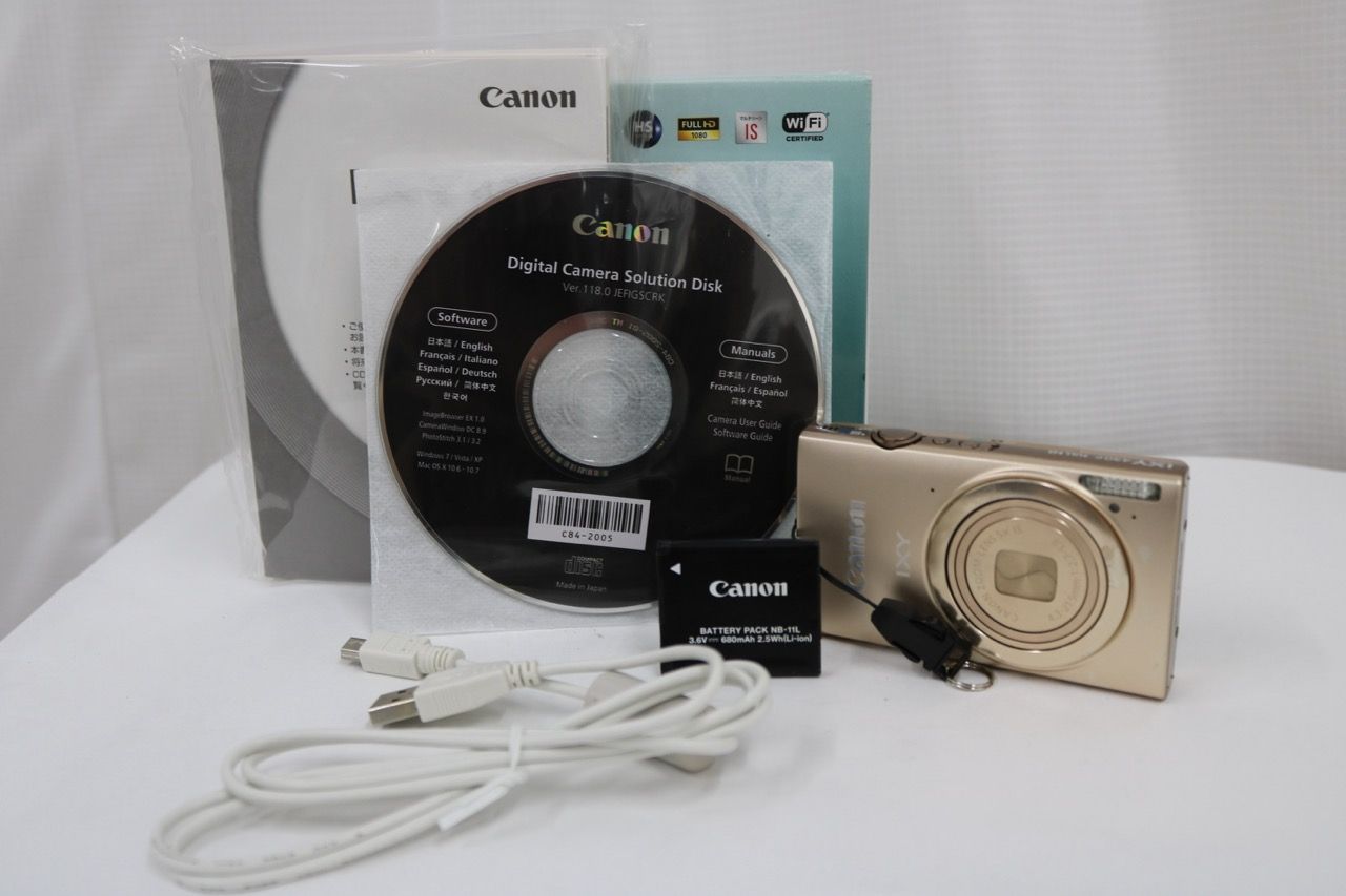 【返品保証】 【元箱付き】キャノン Canon IXY 430F 5x ゴールド バッテリー付き コンパクトデジタルカメラ e13469