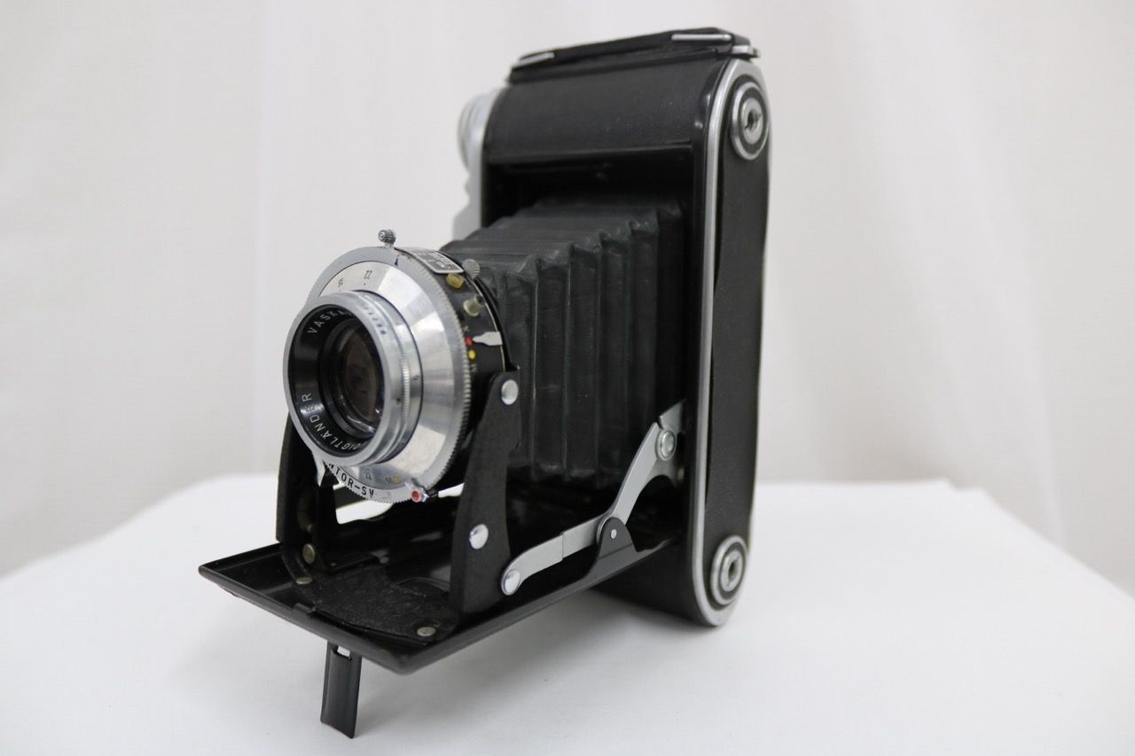 【返品保証】 Voigtlander フォクトレンダー BESSA I VASKAR 105mm F4.5 蛇腹カメラ e13473