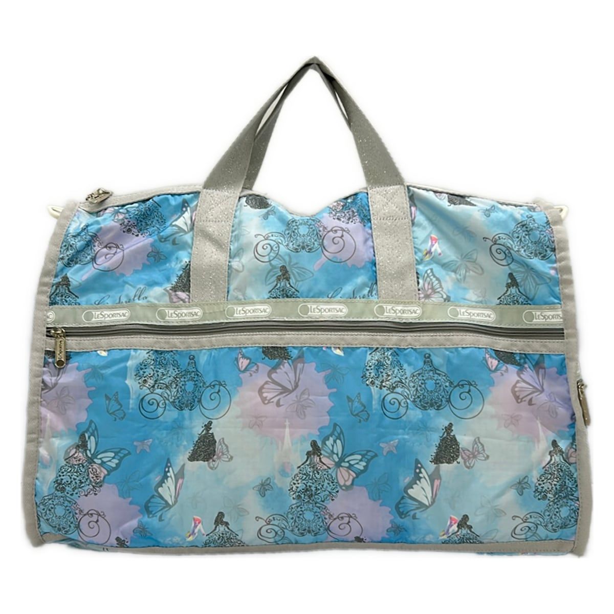 LESPORTSAC(レスポートサック) ボストンバッグ - ライトブルー×グレー×マルチ CINDERELLA/シンデレラ/本体ロックなし