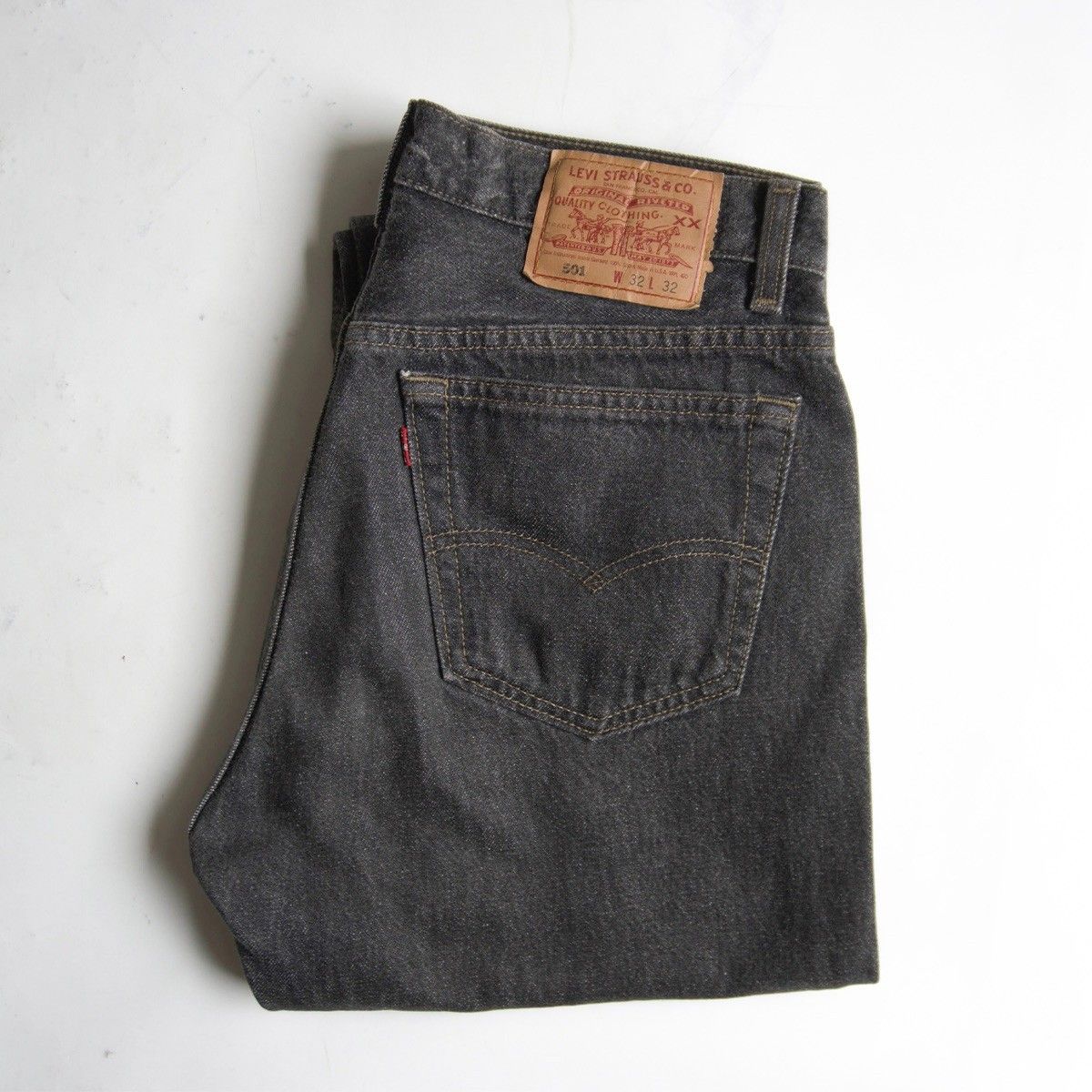 【先染め/状態良好】 LEVI'S 【90s/501 ブラックデニム デニムパンツ】32×32 リーバイス アメリカ製 90年代 wl 26060072