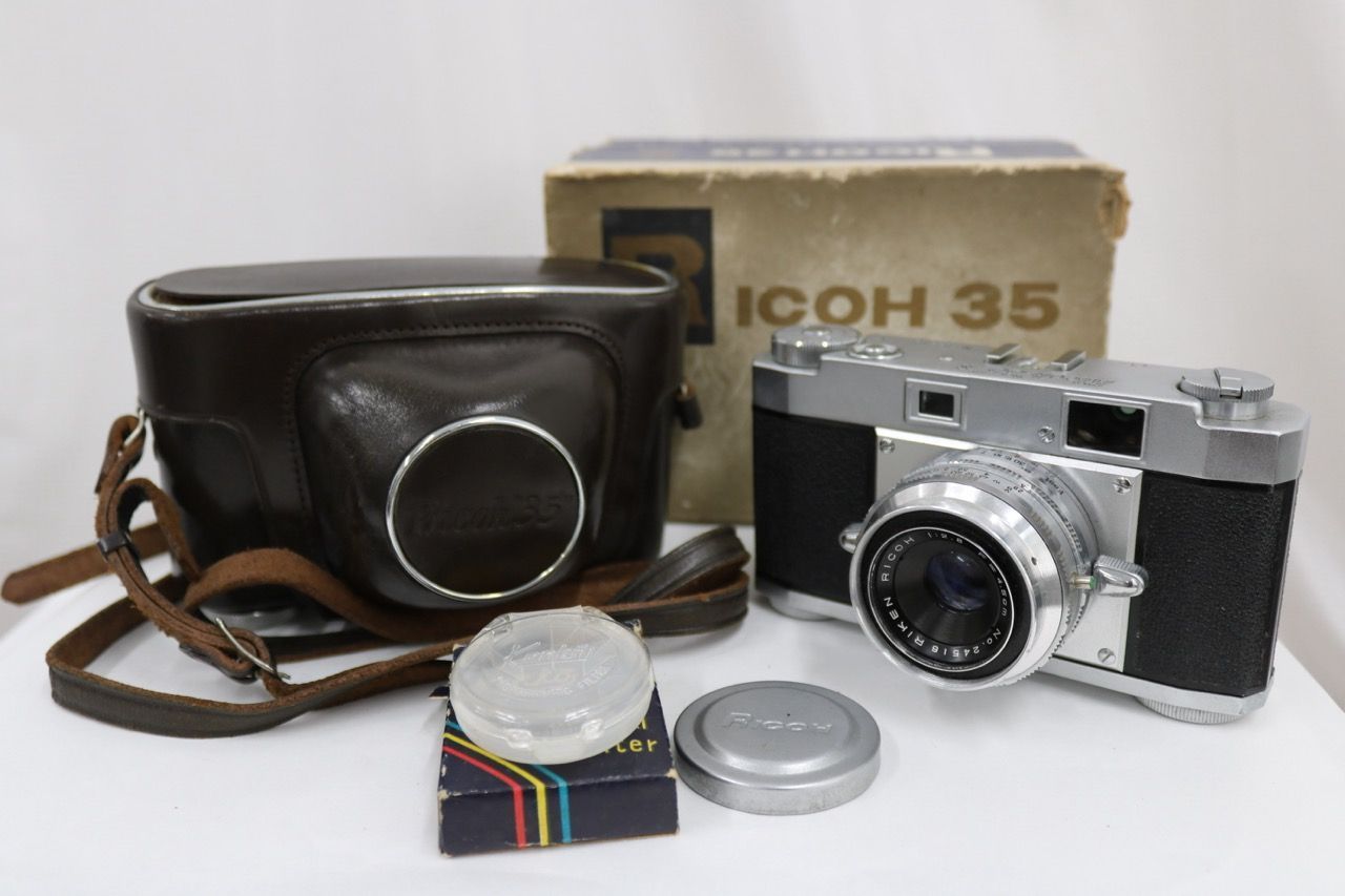 【訳あり品】 【元箱付き】リコー Ricoh 35 S RIKEN 4.5cm F2.8 レンジファインダー カメラ e13510
