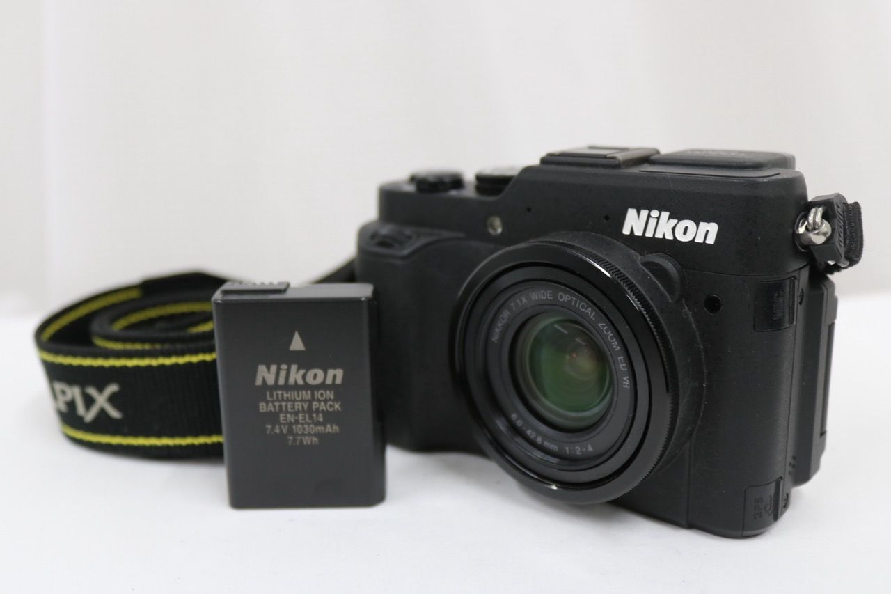 【返品保証】 ニコン Nikon COOLPIX P7800 ブラック 71x バッテリー付き コンパクトデジタルカメラ e13541