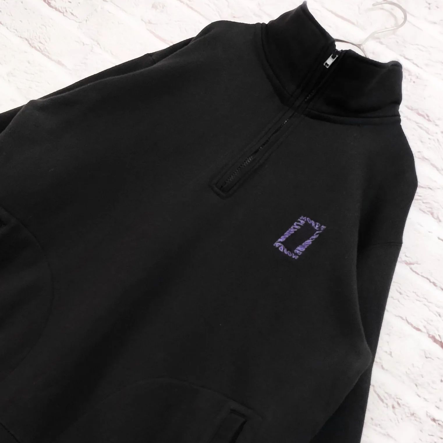 【ハーフジップ】SUBLiME×CROSS STITCH モックネック スウェット