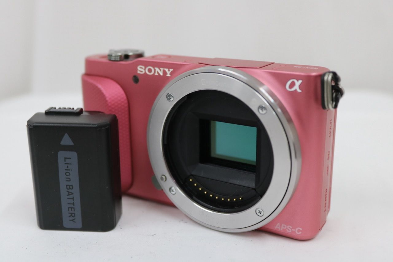 【返品保証】 ソニー Sony α NEX-3N ピンク バッテリー付き ボディ e13550