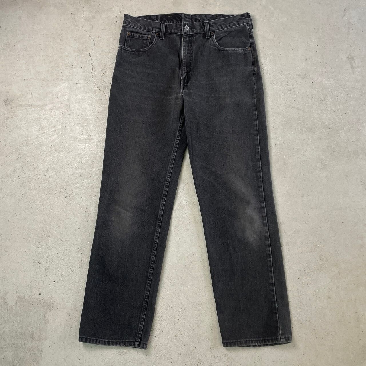 90年代 カナダ製 Levi's リーバイス 516 ブラックデニムパンツ ストレート メンズW36 古着 90s ヴィンテージ VINTAGE 後染め グレーデニム フェードブラック 黒