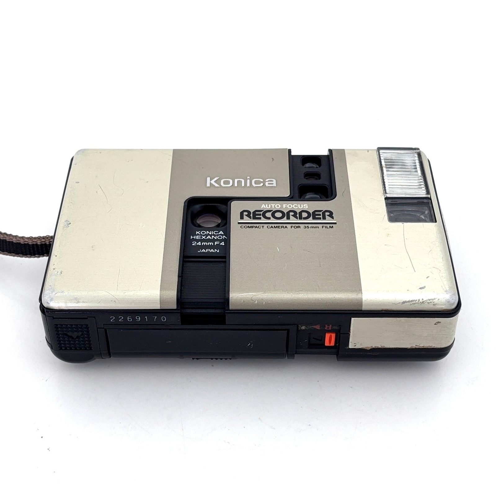 コニカ】Konica RECORDER レコーダー White フィルムカメラ #T651D