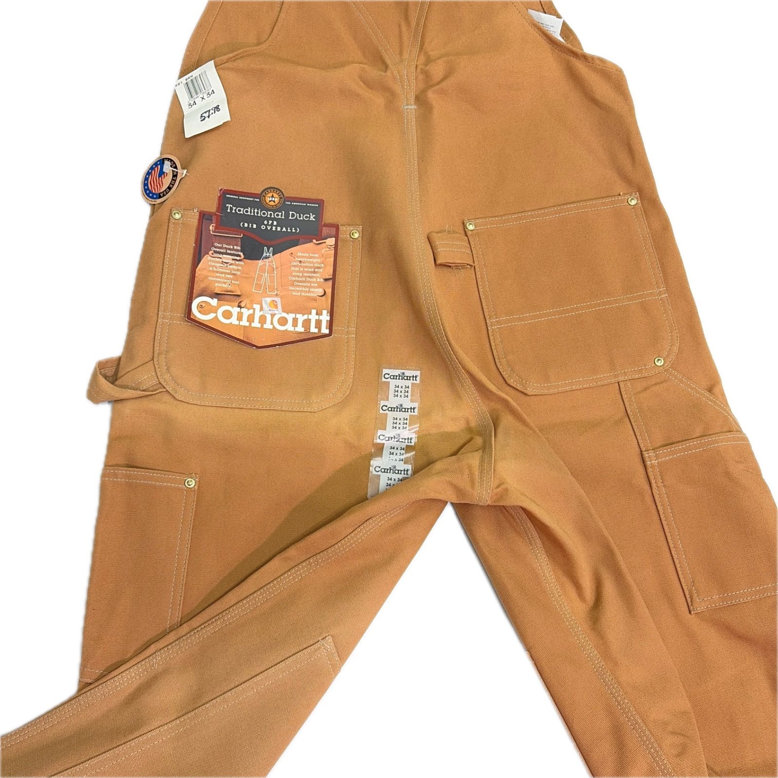 デッドストック　カーハート オーバーオール 00s デッドストック CARHARTT カーハート R01 BRN ダック