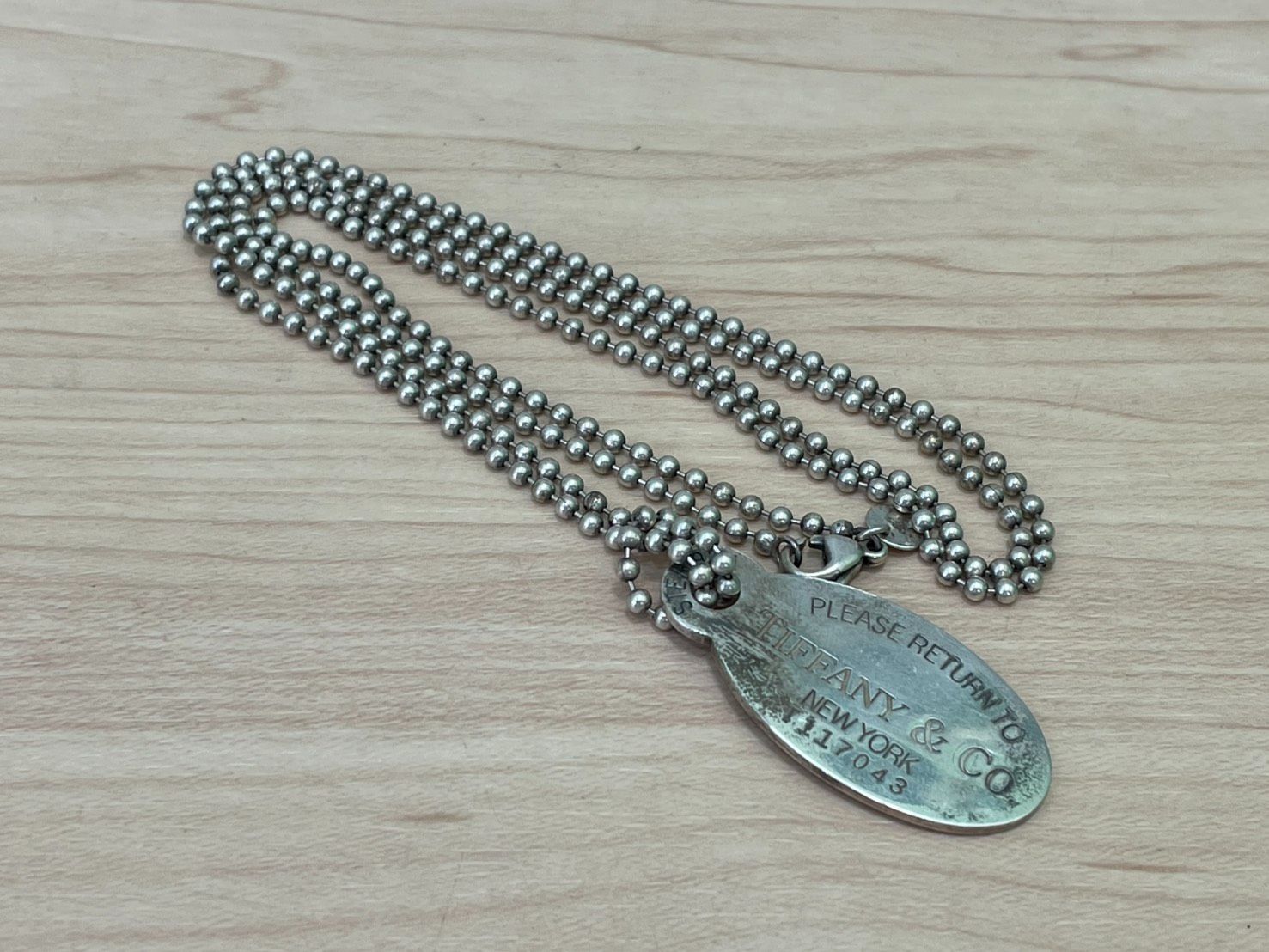 豊】Tiffany & Co. ティファニー リターントゥ オーバル プレートタグ