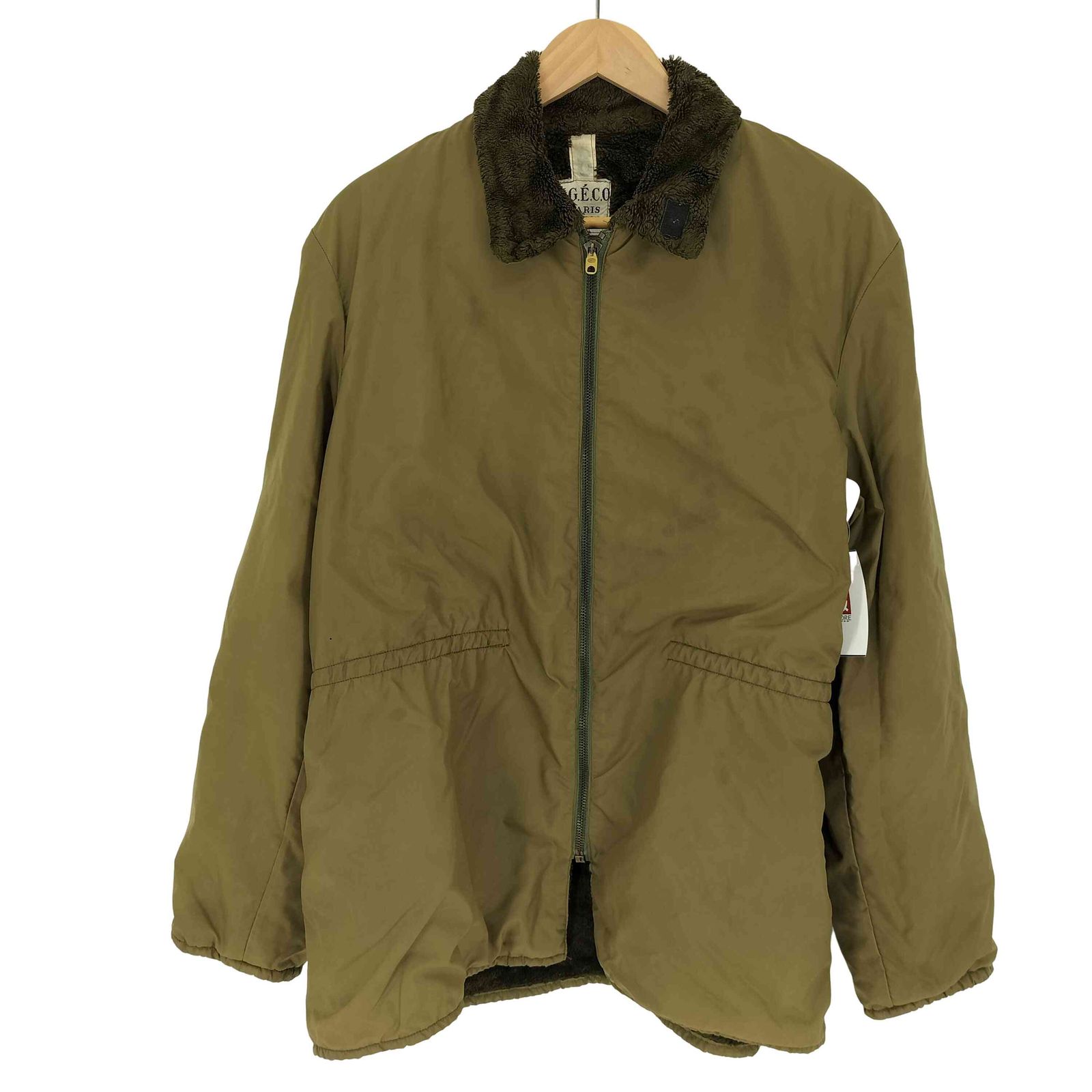 ユーズドフルギ USED古着 French air force 60S フランス空軍 U.G.E.C.O社製 ELLESS ZIP RHOVYL flight jacket ロビィール フライトジャケット メンズ 表記無