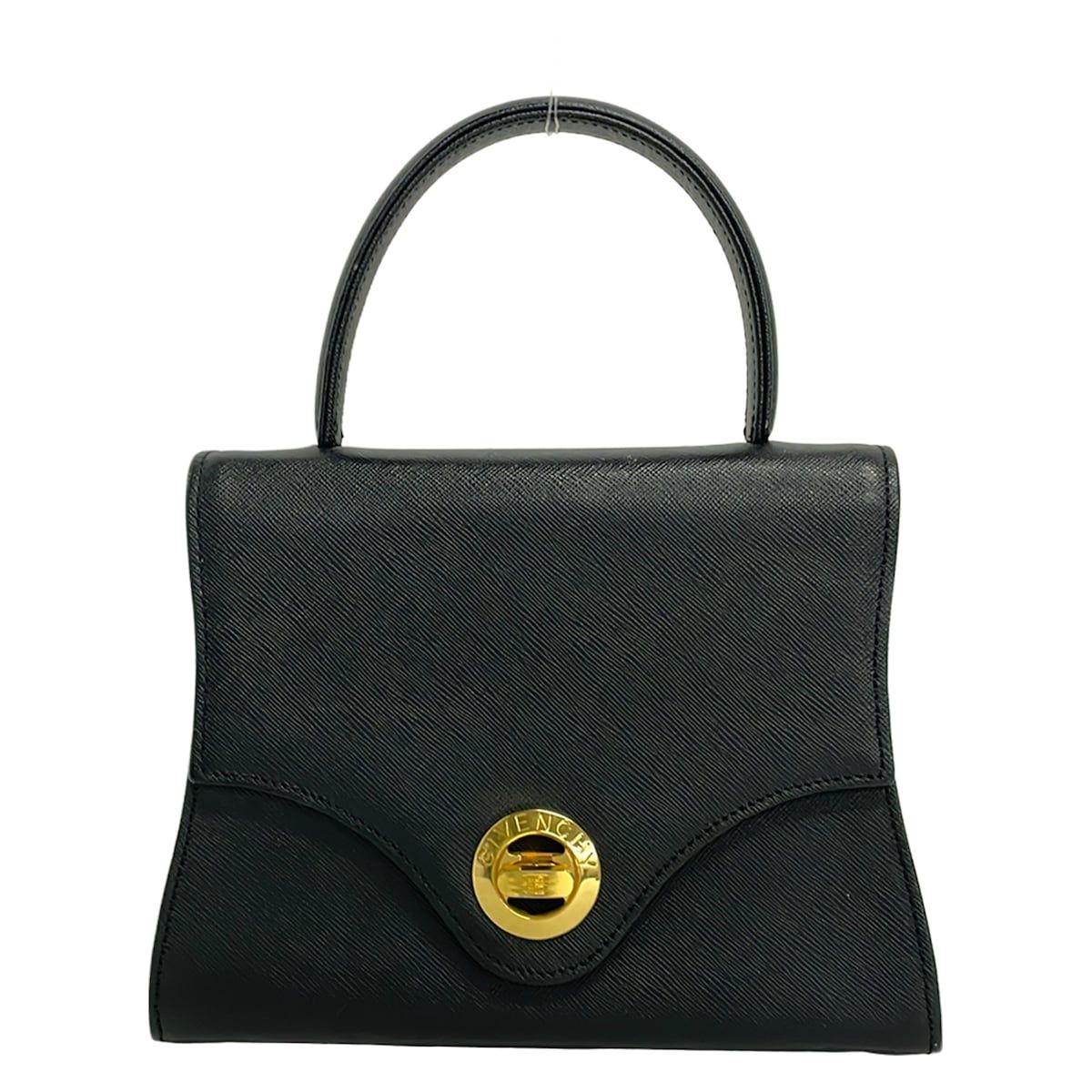 GIVENCHY(ジバンシー) ハンドバッグ美品 - 黒 ミニバッグ/ターンロック金具 レザー