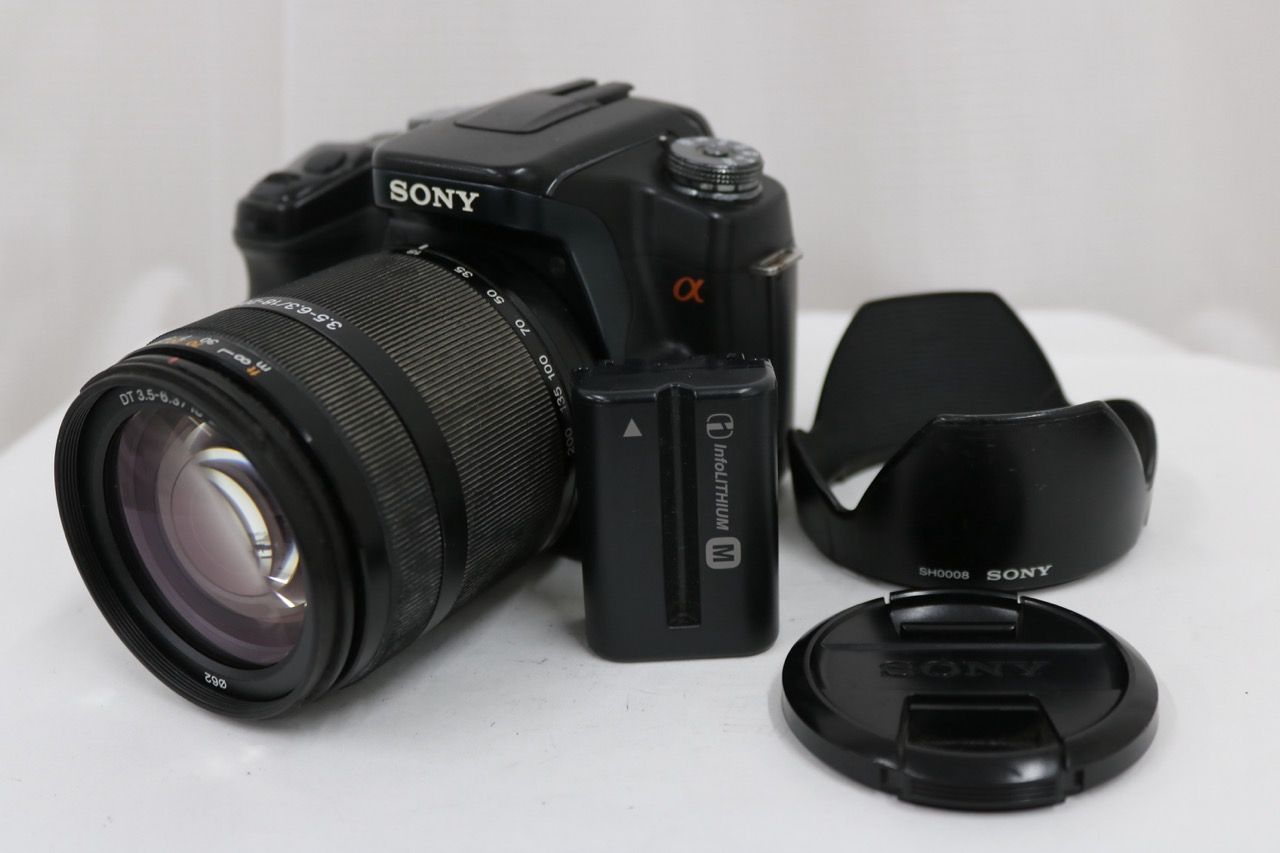【返品保証】 ソニー Sony α DSLR-A100 DT 18-200mm F3.5-6.3 バッテリー付き デジタル一眼 e13574
