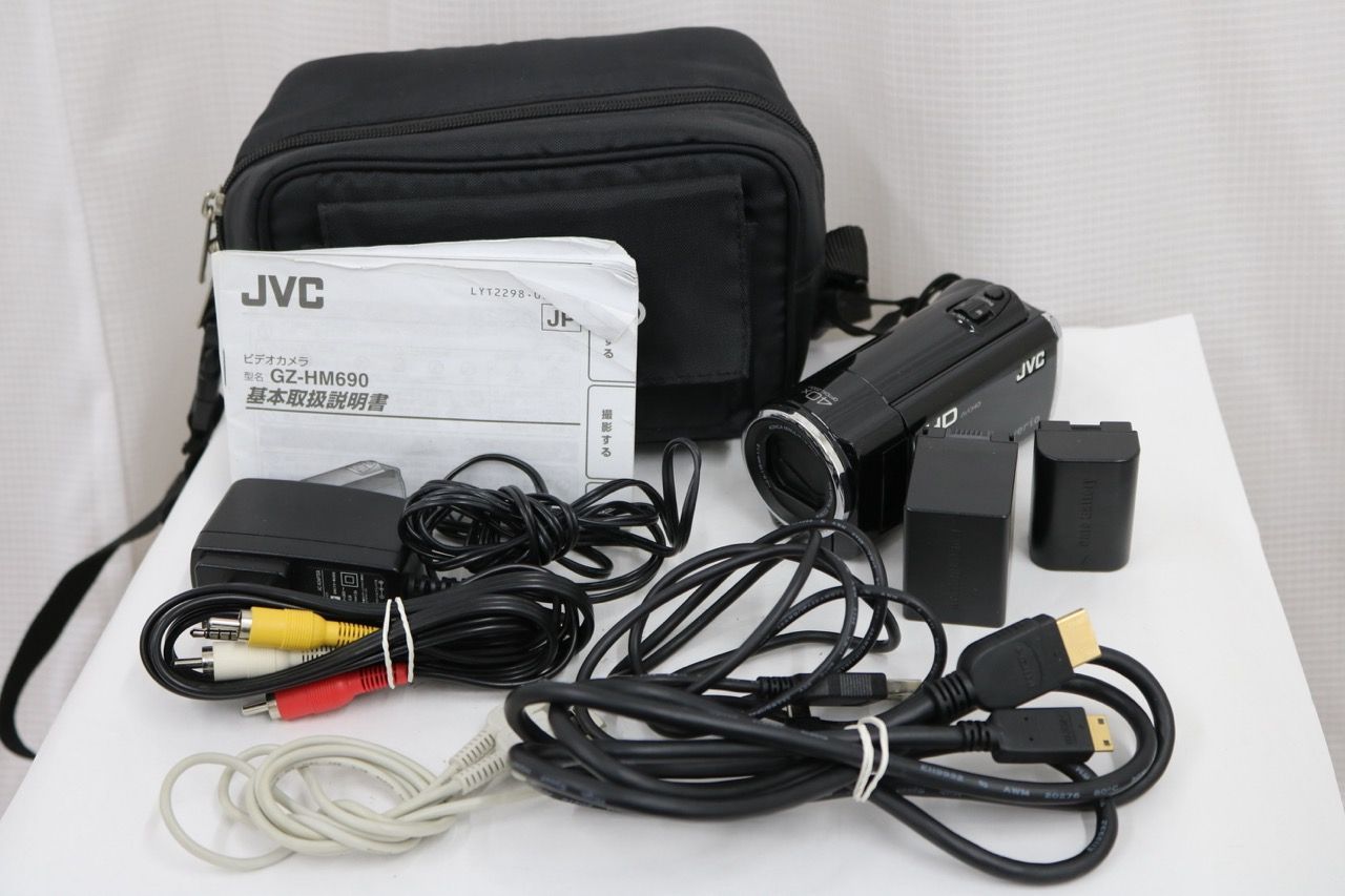 【返品保証】 JVC Everio GZ-HM690-B ブラック 40x 付属品多数 ビデオカメラ e13589