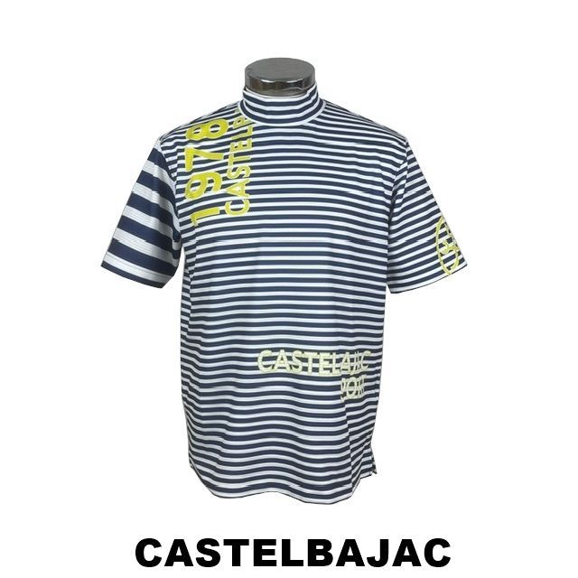 カステルバジャック CASTELBAJAC ボーダー柄モックネックシャツ 7236272119-2 ネイビー