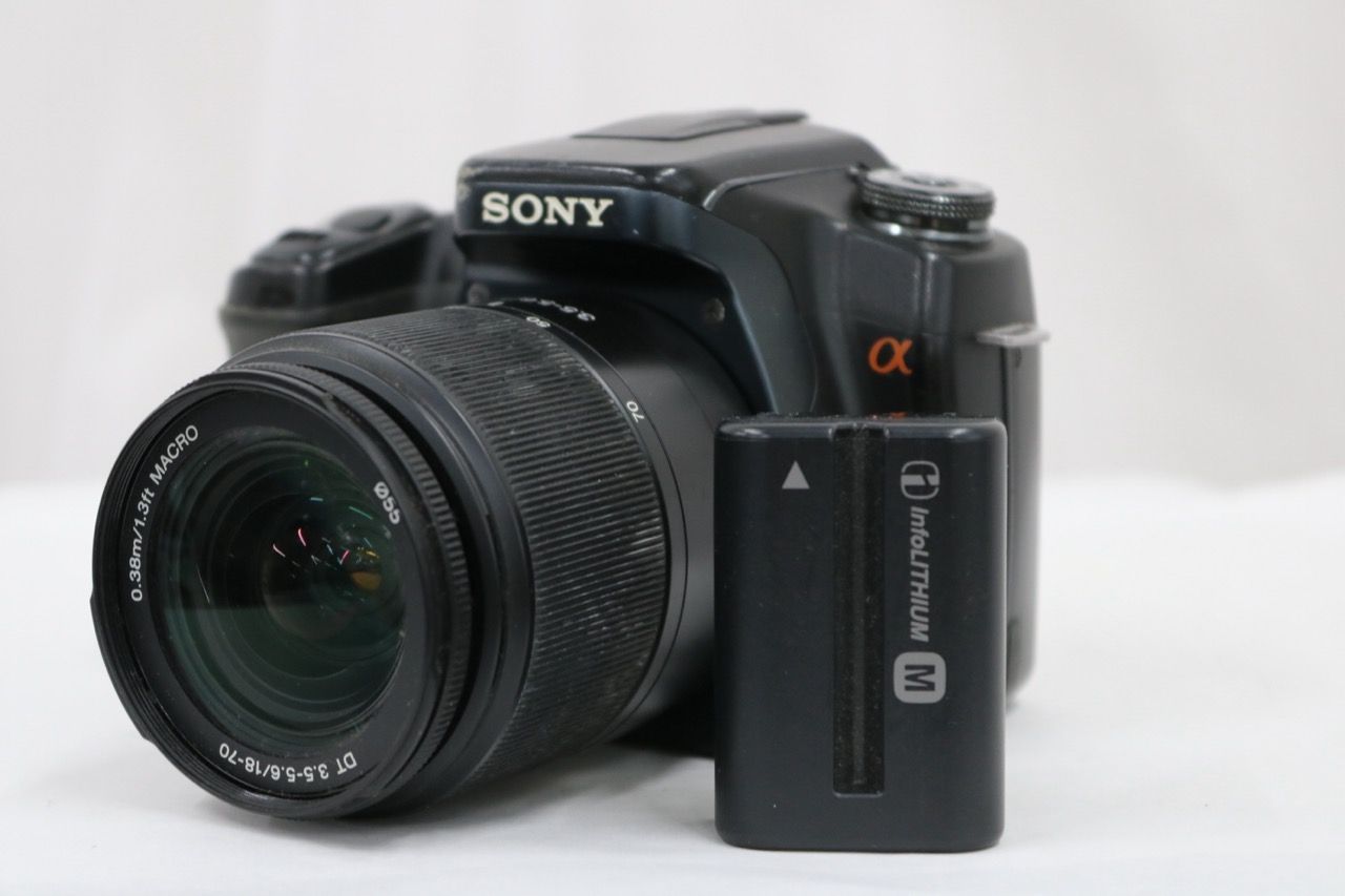 【返品保証】 ソニー Sony a DSLR-A100 18-70mm F3.5-5.6 DT バッテリー付き デジタル一眼 e13621