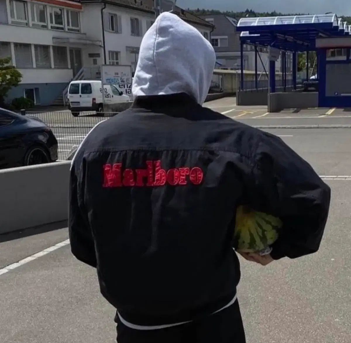 (XL) 90s ヴィンテージ マルボロ リバーシブル ブルゾン ジャケット