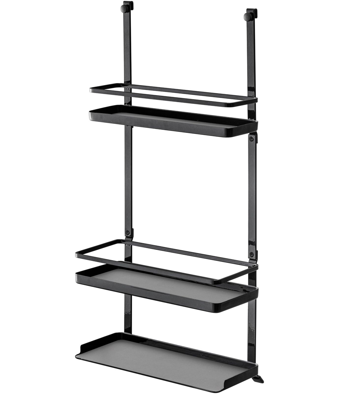 山崎実業(Yamazaki) レンジフード調味料ラック 3段 ブラック 約W27.5XD14XH57cm タワー tower 大容量 キッチンラック シリコーンマット付き 4837YZ 4948ac47