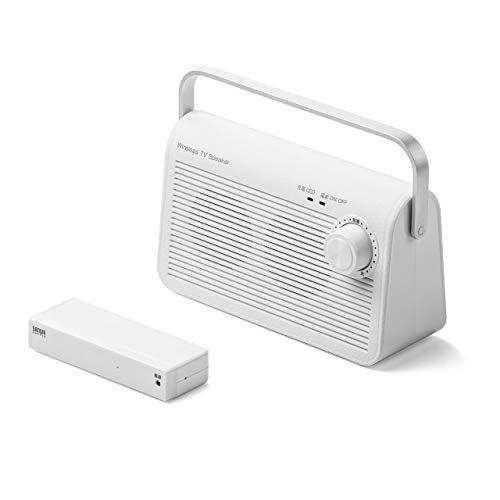 サンワダイレクト 手元スピーカー テレビ用 ワイヤレス 電波干渉しにくい920MHz帯 最大30m 充電/常時給電可能 ホワイト 400-SP083WYZ e25c0f68