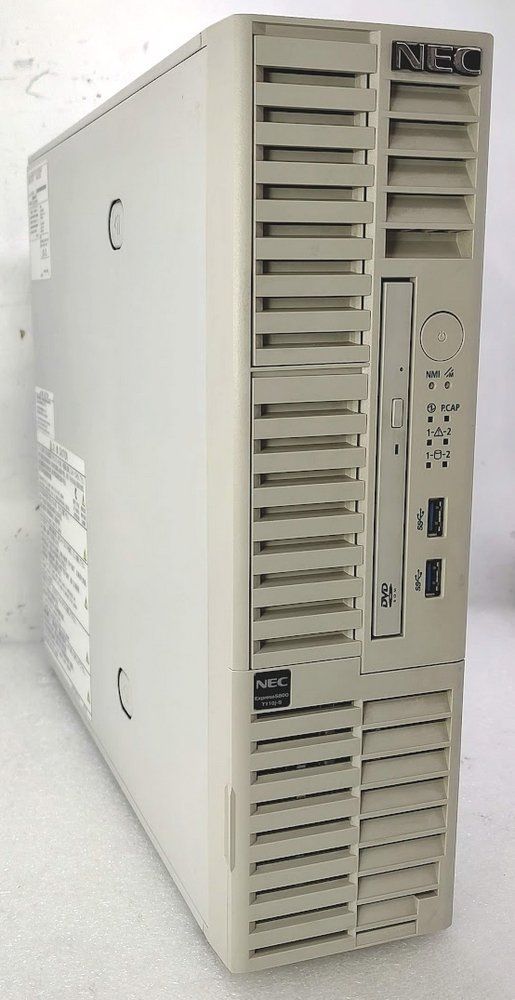 ★[Windows Server 2019] デスクトップ型サーバ NEC Express5800/T110j-S (Pentium Gold G5420 3.8GHz/8GB/3.5inch SATA 2TB*2 RAID/DVD)