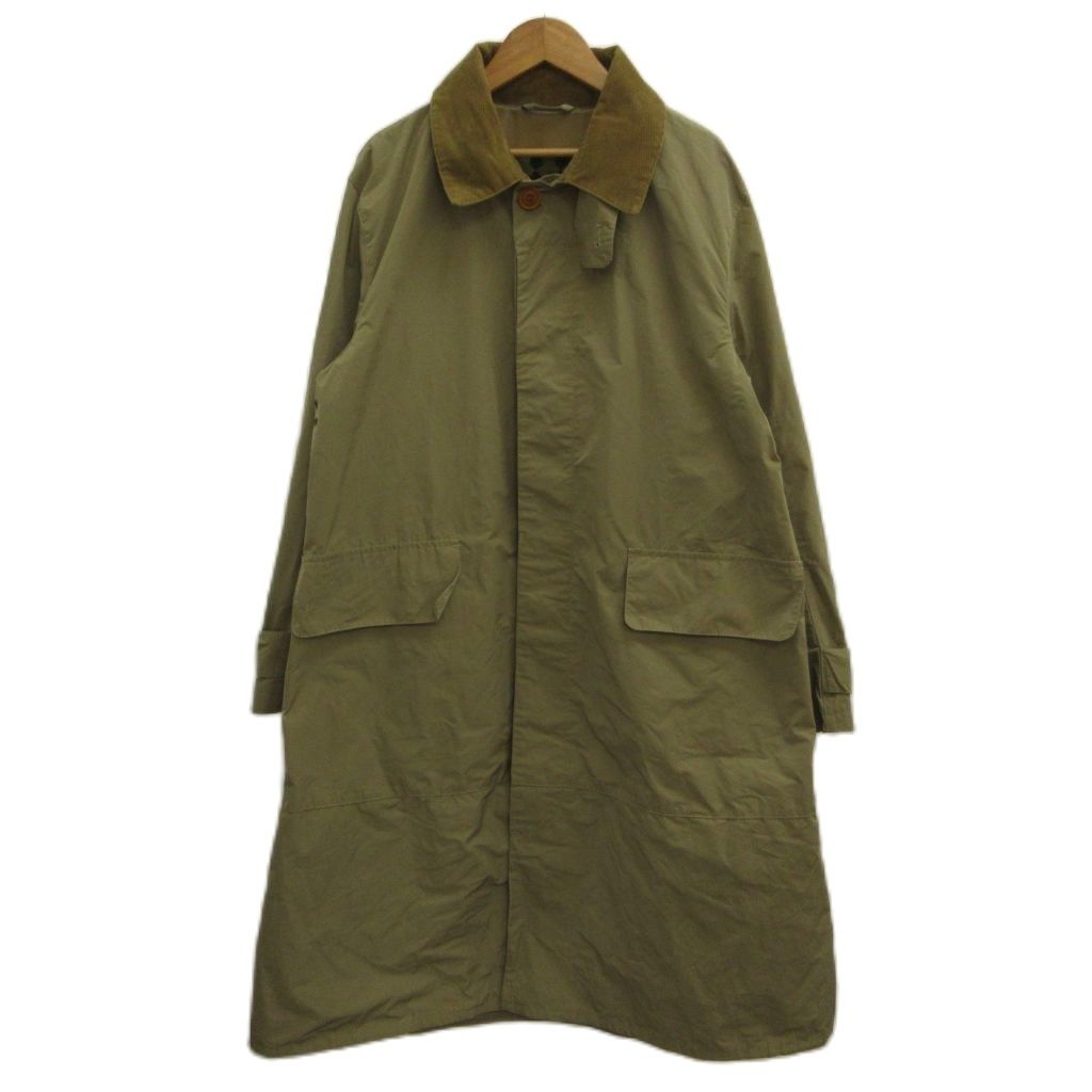 バブアー Barbour シングルブレステッドコート シェイプメモリー素材 34 ベージュ 長袖 コーデュロイ襟 MCA0564 /PP