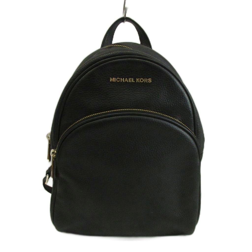 マイケルコース MICHAEL KORS リュックサック バックパック デイパック 牛革 ペブルドレザー ロゴ ゴールド金具 黒 ブラック 35S7GAYB1L /XZ ■GY11