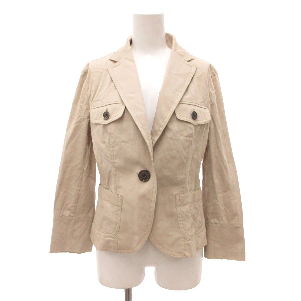 BURBERRY LONDON バーバリー レディース ジャケット ベージュ　L バーバリー ロンドン BURBERRY LONDON テーラードジャケット フラップ