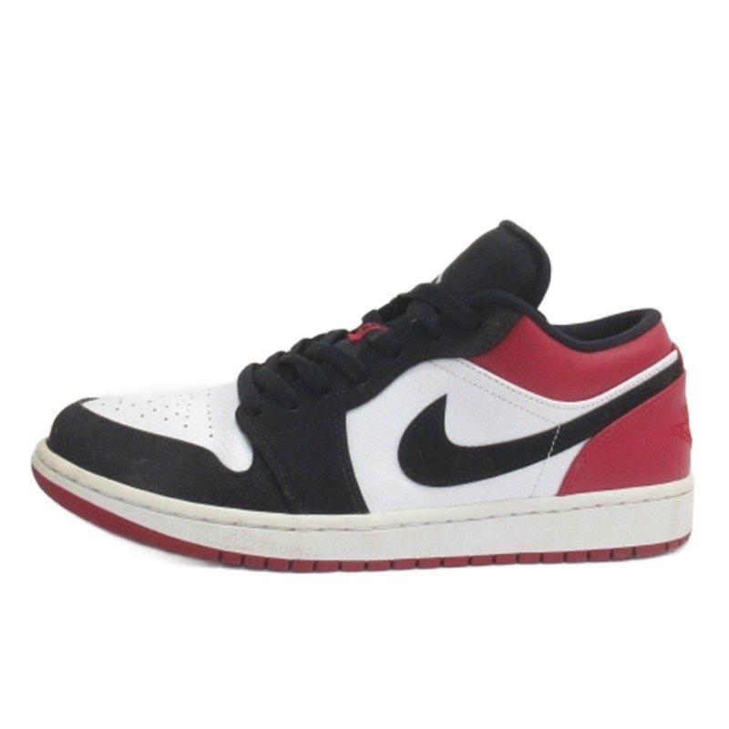 ナイキ NIKE AIR JORDAN 1 LOW Black Toe エアジョーダン1ロー スニーカー 553558-116 レッド 28cm