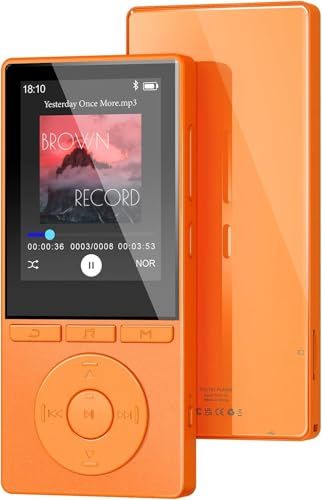 MP3プレーヤー、Bluetooth 5.3対応、Hi-Fi音楽プレーヤー、内蔵スピーカー、64GB内蔵ストレージ、最大128GBのSDカード拡張対応、多機能デジタルオーディオプレーヤー、FMラジオ／電子書籍／アラーム／録音機能搭載、イヤホン 1bb4bff9