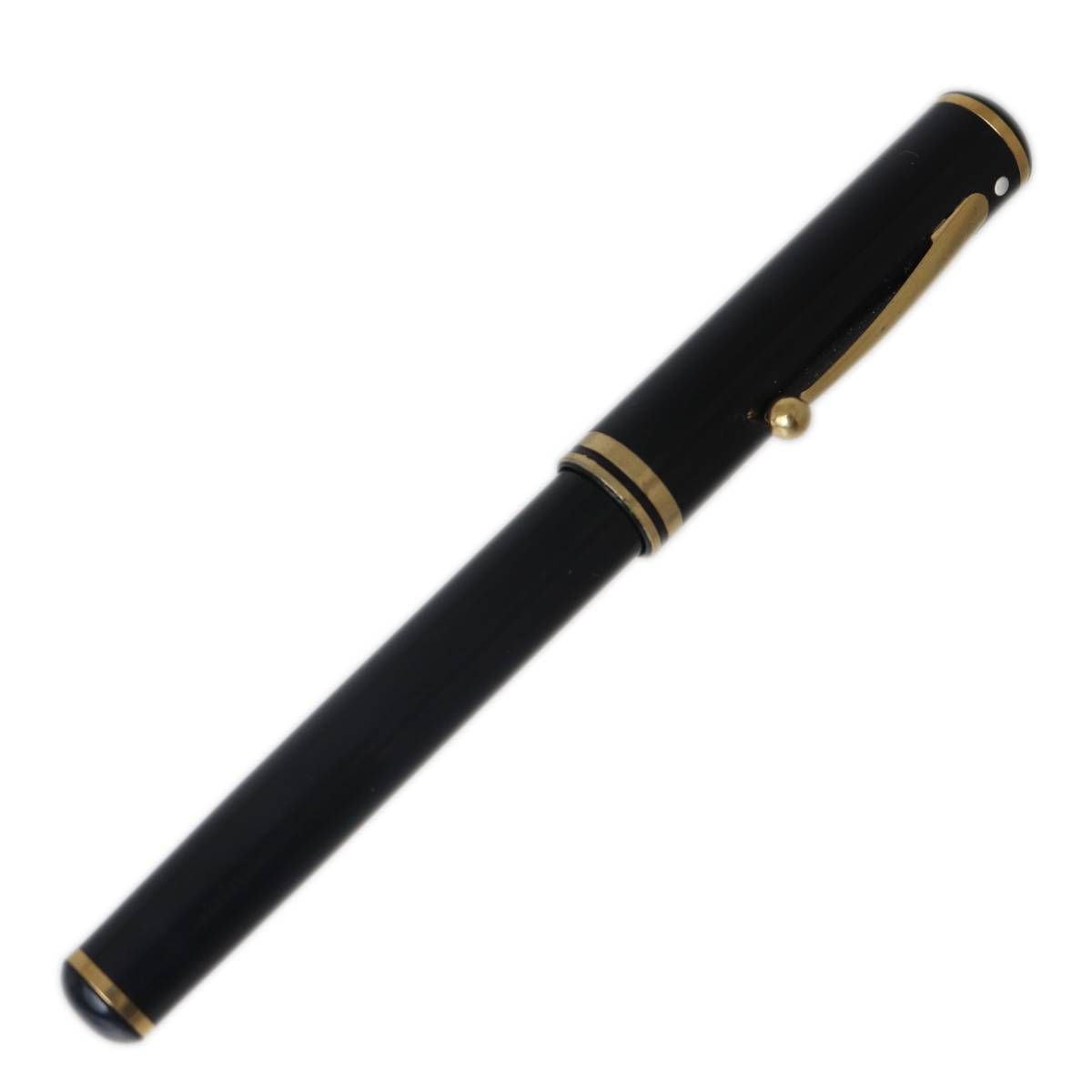 【ジャンク】SHEAFFER シェーファー 万年筆 コノソアール 18K 750 ブラック×ゴールド 開閉:嵌合式(キャップ式) インク:カートリッジ式 NT Dランク