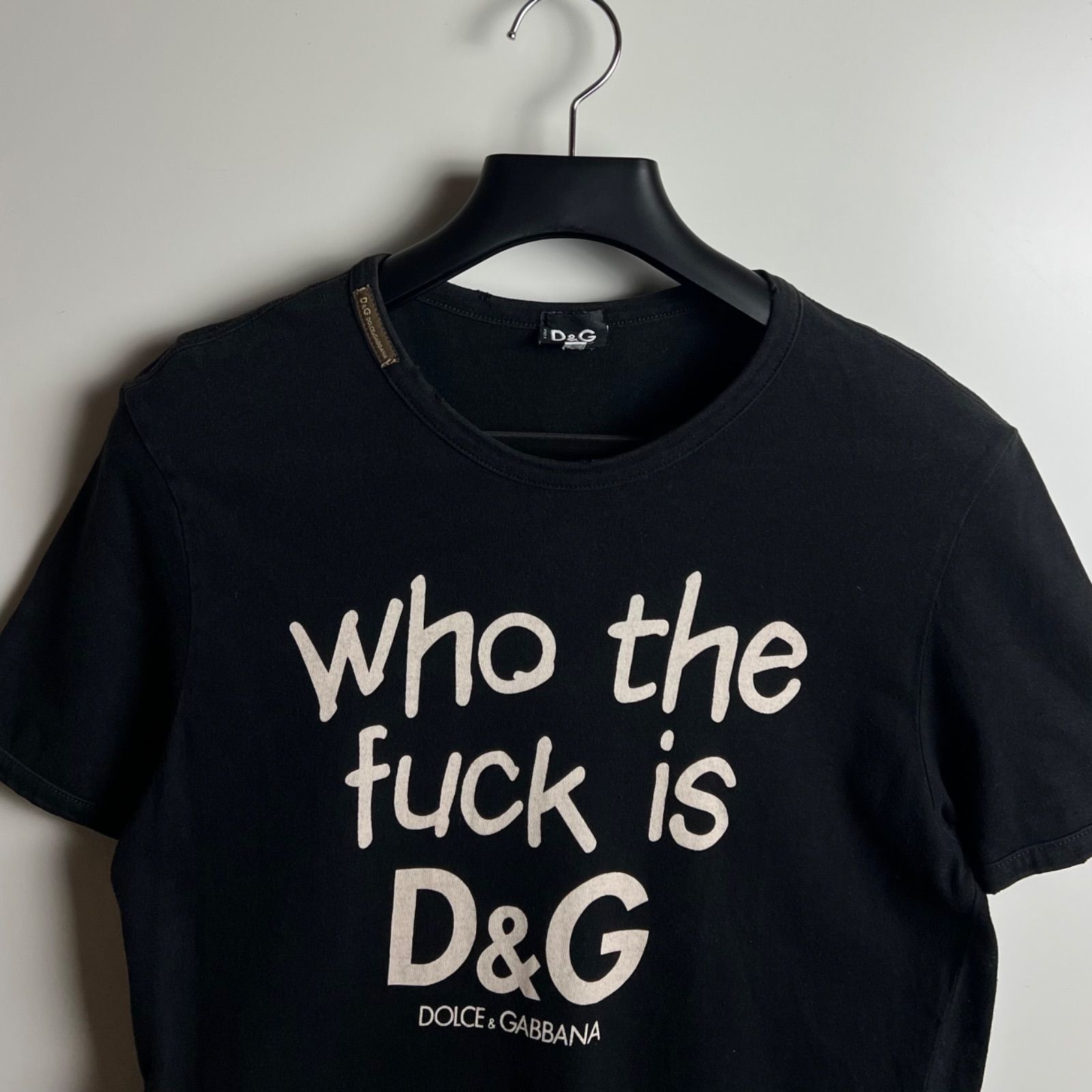 D&G DOLCE & GABBANA 00s y2k archive fuck Tee 36 S ドルガバ ディー