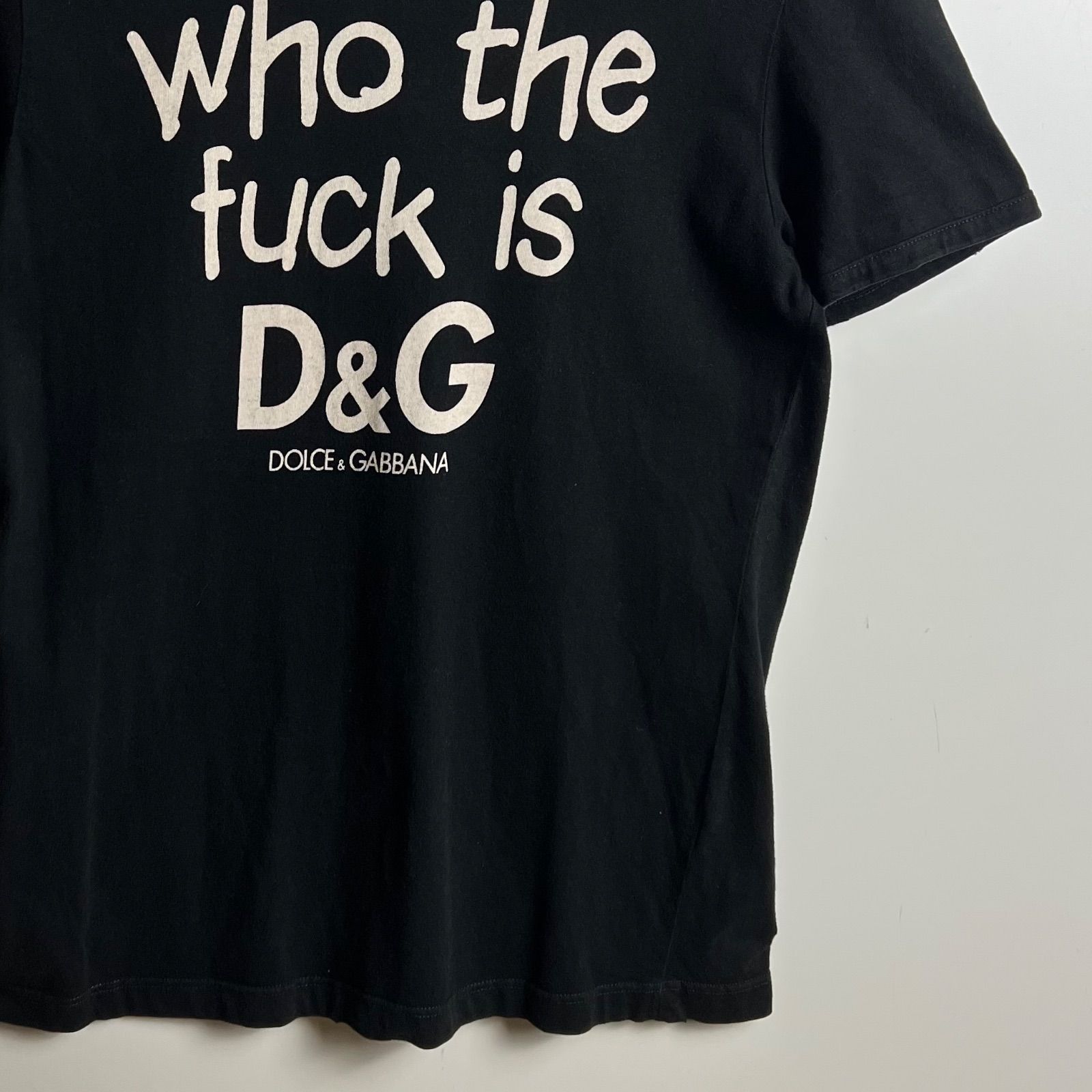 D&G DOLCE & GABBANA 00s y2k archive fuck Tee 36 S ドルガバ ディー