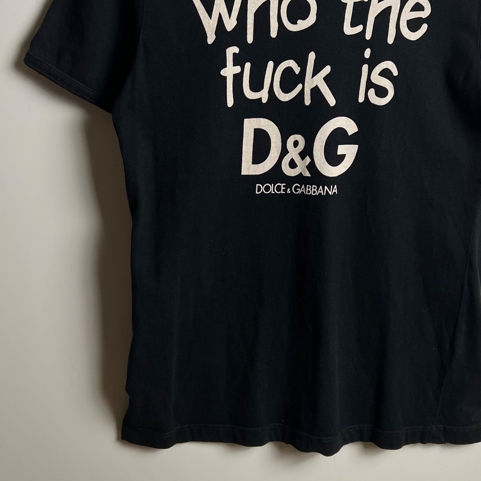 D&G DOLCE & GABBANA 00s y2k archive fuck Tee 36 S ドルガバ ディー 