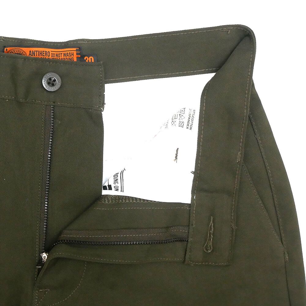 ANTIHERO SHORTS アンチヒーロー ショーツ HECHO POR SKATE DARK OLIVE