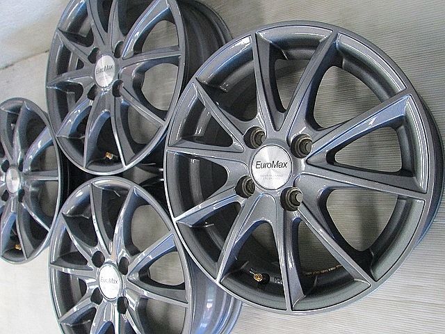 マナレイスポーツ■Euro Max■14インチ 4穴-100■ 装着車種アクア カローラ ヤリス ヴィッツ シビック フィット
