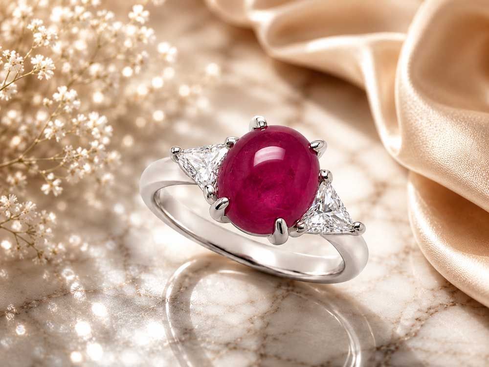 スタールビー ダイヤモンドリング Pt900 5.97g 10.5号 GRJソーティング付き　Jewelry StarRuby3.564ct Dia0.40ct Ring