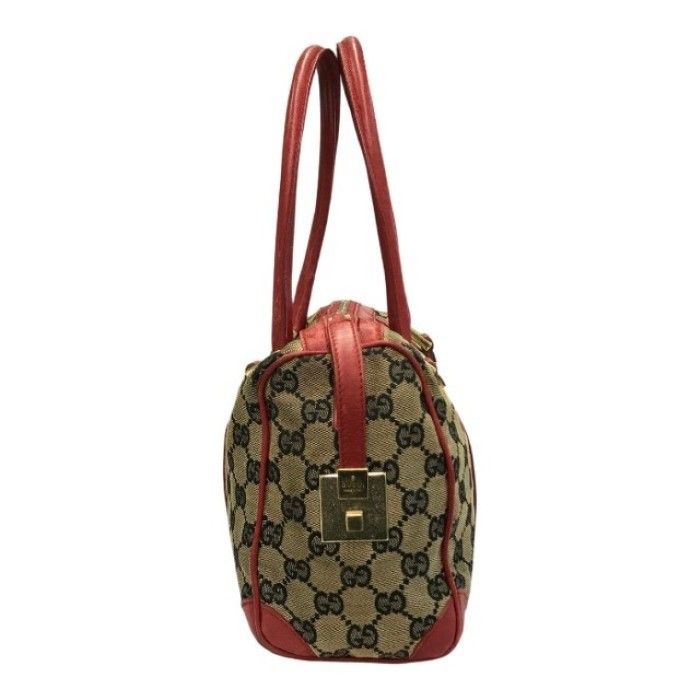 GUCCI グッチ GGキャンバス ミニボストンバッグ レディース レザー
