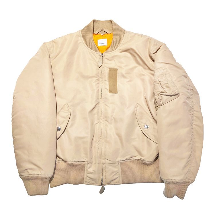 BURBERRY バーバリー ティッシ期 ボンバージャケット 8054485 ブルゾンジャケット size=2 ナイロン オレンジ ベージュ メンズ