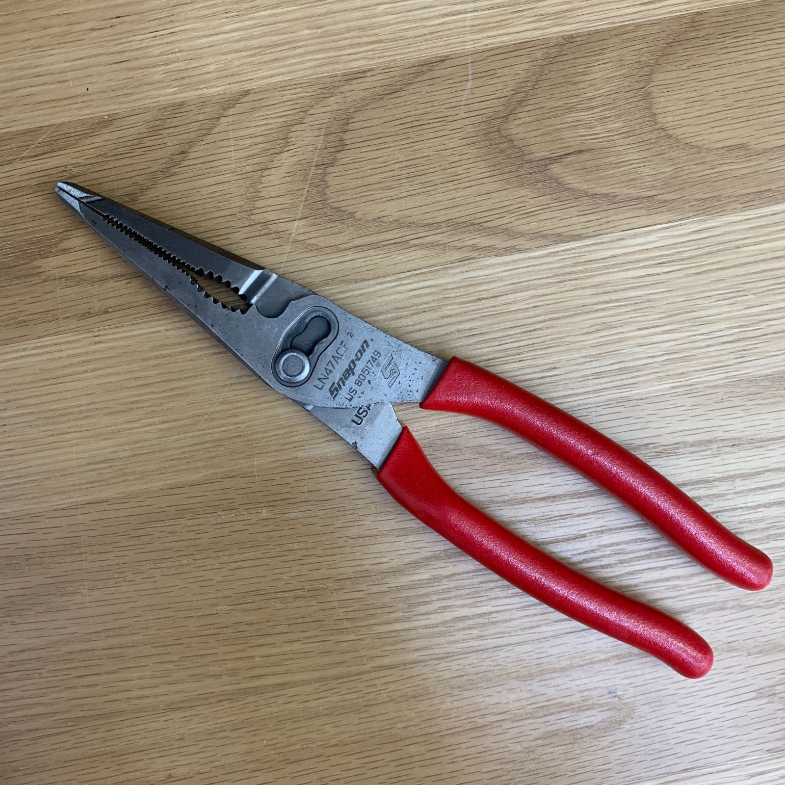 【定番名機】Snap-on スリップジョイント ロングノーズプライヤー LN47ACF
